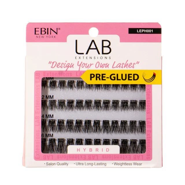 EBIN LAB EXTENSIONS DIY Cluster Lashes (Pre-glued) - Variant HYBRID / 001