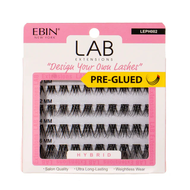 EBIN LAB EXTENSIONS DIY Cluster Lashes (Pre-glued) - Variant HYBRID / 002