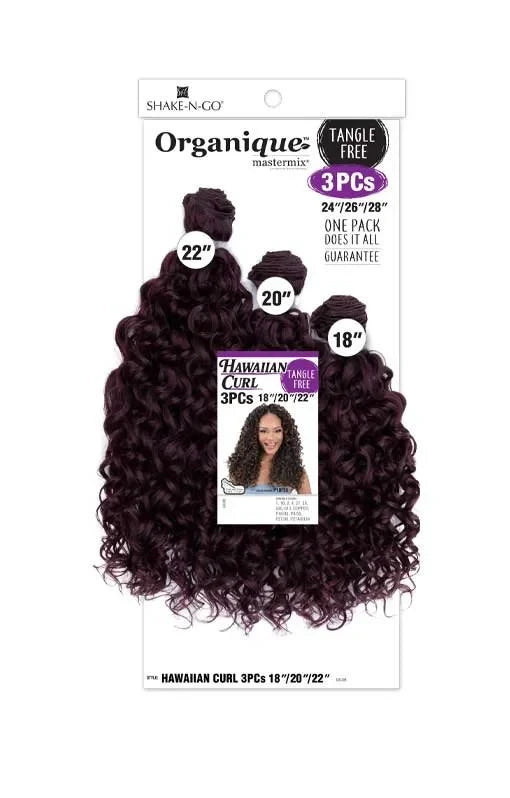 SHAKE N GO Organique  Mastermix Hawaiian Curl 3PCS (18"/20"/22")