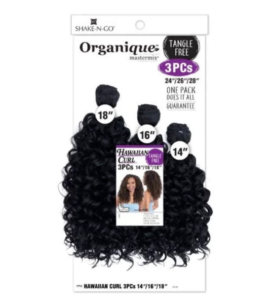SHAKE N GO Organique  Mastermix Hawaiian Curl 3PCS (14"/16"/18")