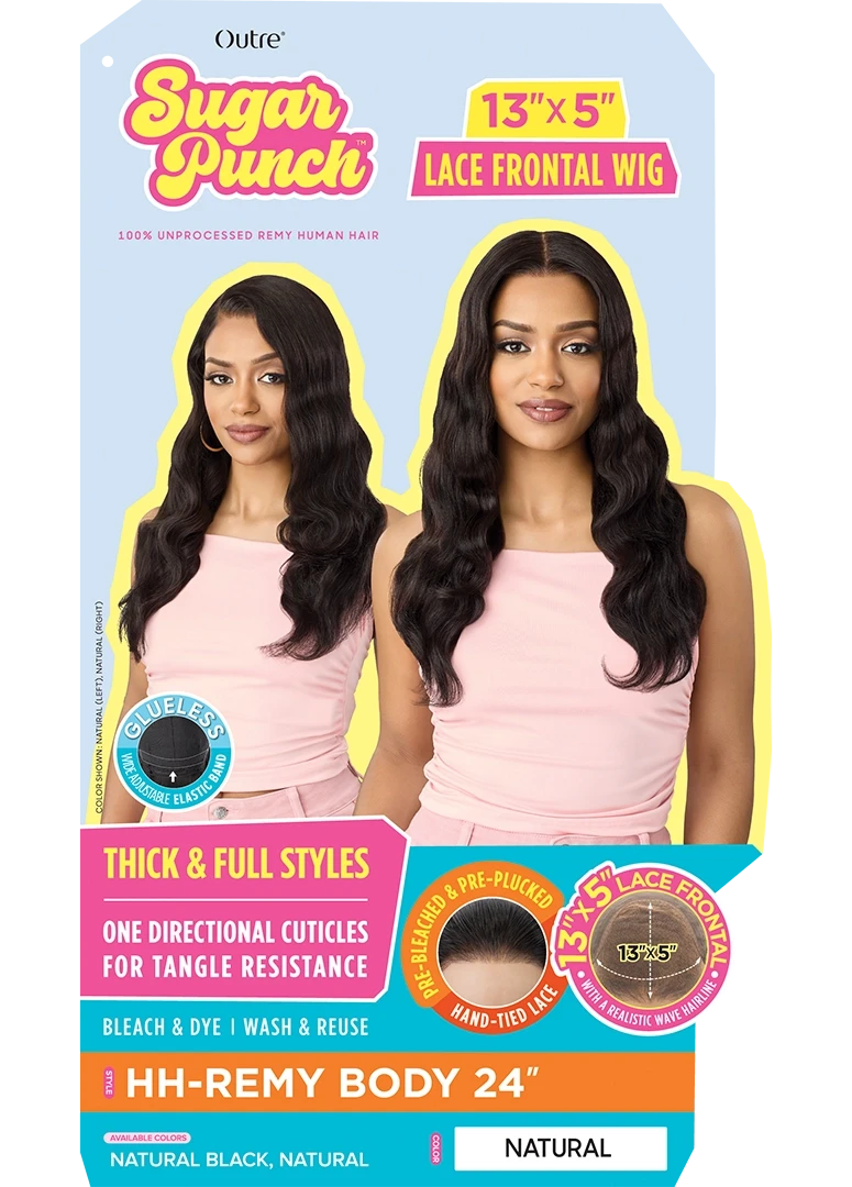 Outre 100% Unprocessed Human Hair SUGAR PUNCH 13X5 Lace Front Wig - HH-Remy Body 24" - product image 5