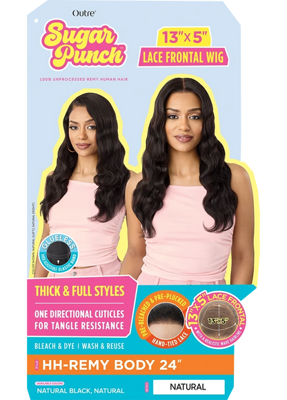 Outre 100% Unprocessed Human Hair SUGAR PUNCH 13X5 Lace Front Wig - HH-Remy Body 24" - product image 5