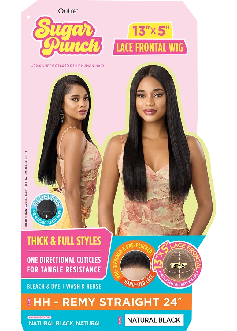 Outre 100% Unprocessed Human Hair SUGAR PUNCH 13X5 Lace Front Wig - HH-Remy Straight 24" - product image 5