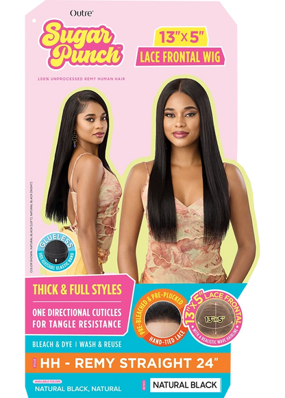 Outre 100% Unprocessed Human Hair SUGAR PUNCH 13X5 Lace Front Wig - HH-Remy Straight 24" - product image 5