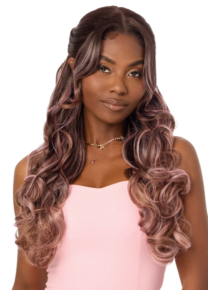 OUTRE Synthetic Perfect Hairline Swoop Series Glueless Lace Frontal Wig - Swoop Y-Part 209 - product image 2