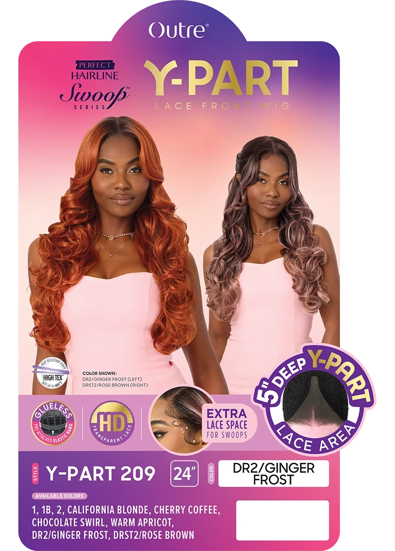 OUTRE Synthetic Perfect Hairline Swoop Series Glueless Lace Frontal Wig - Swoop Y-Part 209 - product image 6