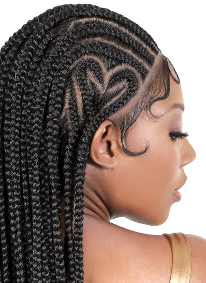 MOTOWN TRESS Secret HD Whole Hand-Tied Lace Hand Braided Wig - WLB.HEART - product image 5