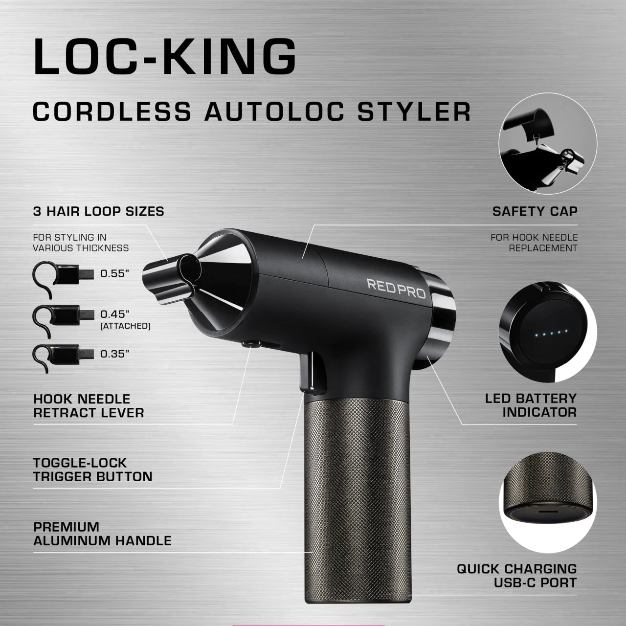 RED Pro LOC-KING Cordless Auto Loc Styler - product image 7