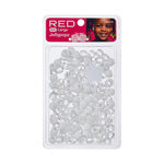 RED Jellypopz Hairbeads (Large) - Color White & Clear swatch
