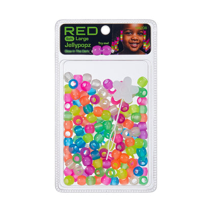 RED Jellypopz Hairbeads (Large) - product image 12