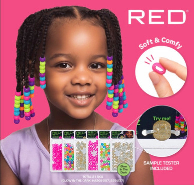 RED Jellypopz Hairbeads (Large) - product image 3