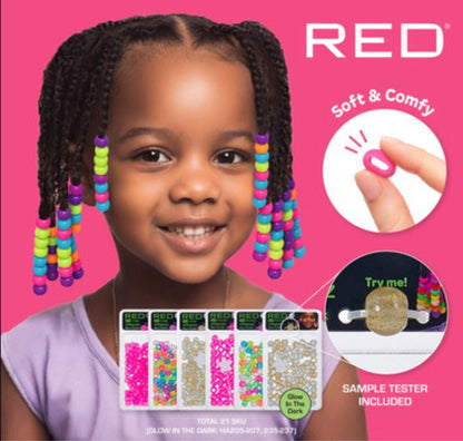RED Jellypopz Hairbeads (Large) - product image 3