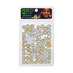 RED Jellypopz Hairbeads (X-Large) - Color Gid Glitter Mix swatch