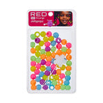 RED Jellypopz Hairbeads (X-Large) - Color Neon Asst swatch