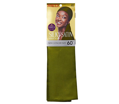 RED Silky Satin Wrap Scarf - product image 4