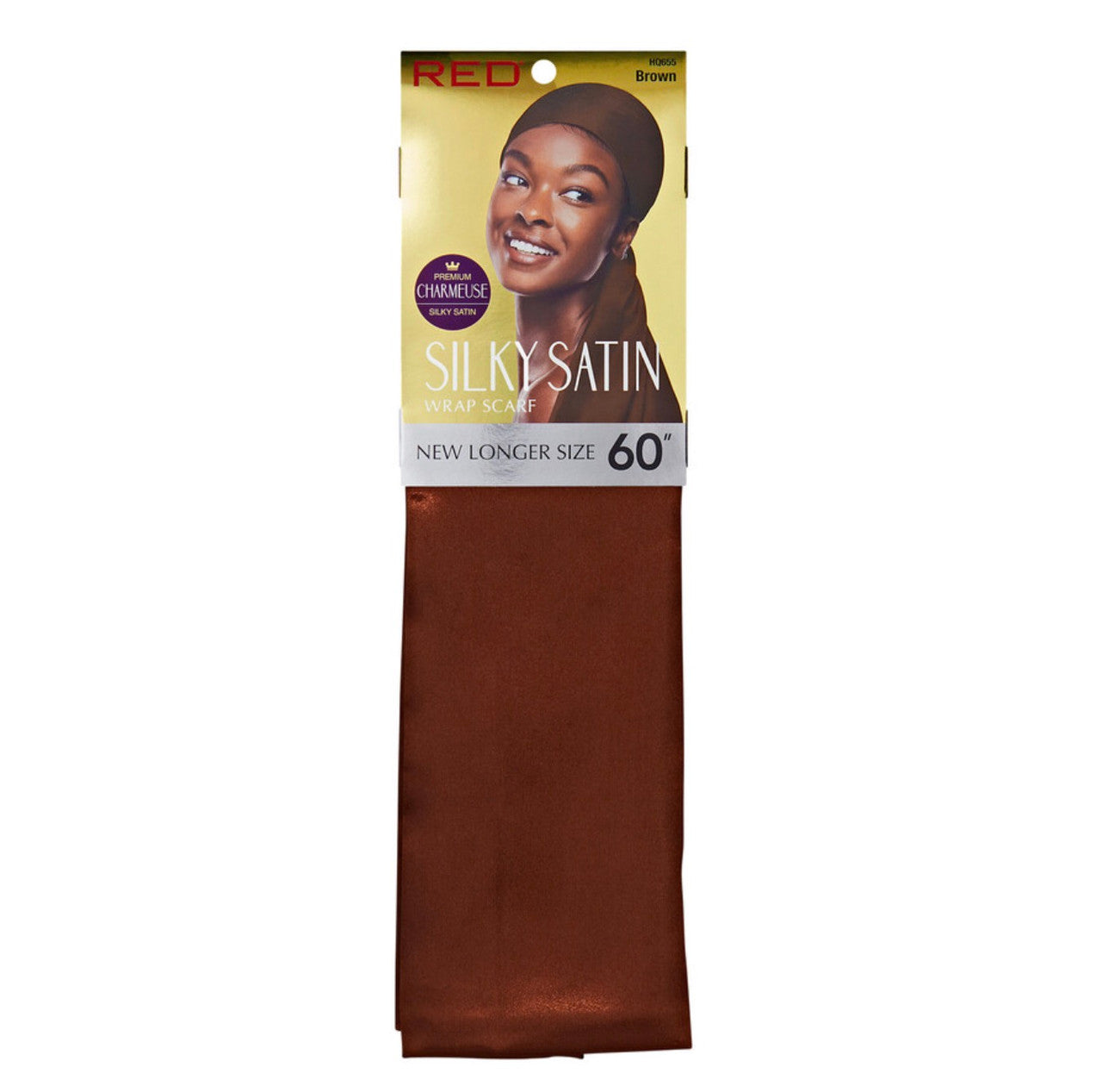 RED Silky Satin Wrap Scarf - product image 5