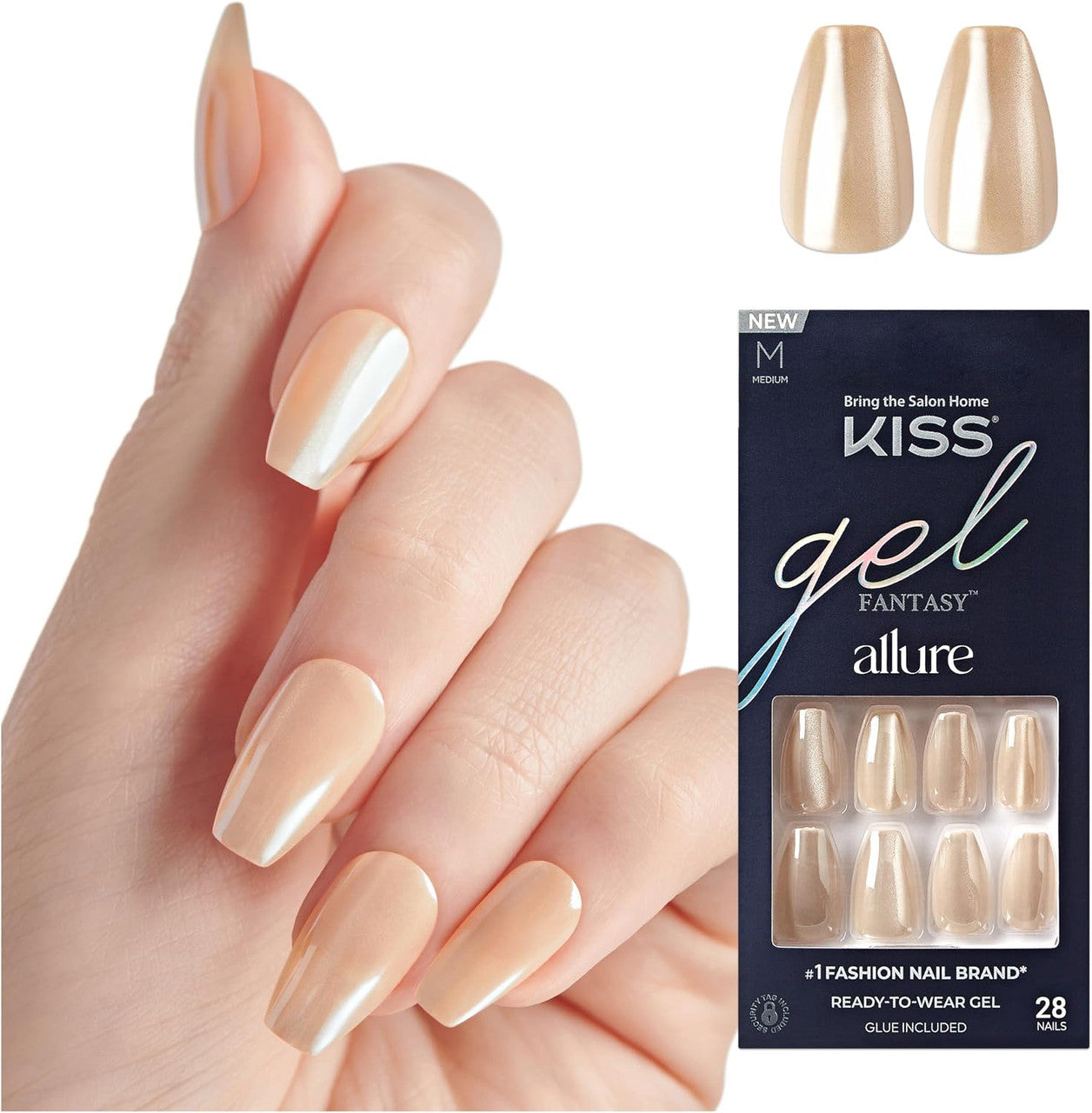 KISS Gel Fantasy Allure Nails - Moon Beam - product image 3