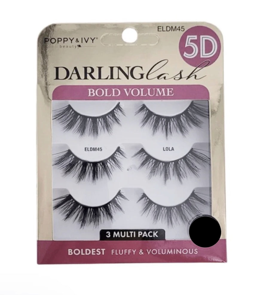 ABSOLUTE Poppy & Ivy 5D Darling Lashes Multipack (3 Pairs) - Variant Lola [ELDM45]