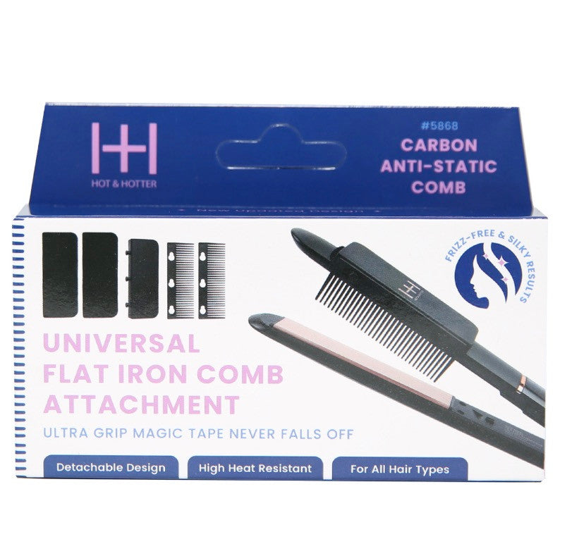 Hot & Hotter Universal Flat Iron Carbon Anti Static Comb Attachment