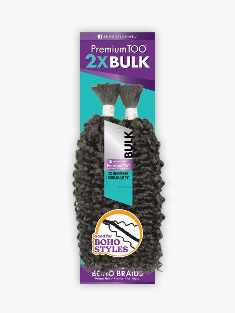 SENSATIONNEL Premium TOO Bulk Hair - 2X BURMESE CURL BULK 18"