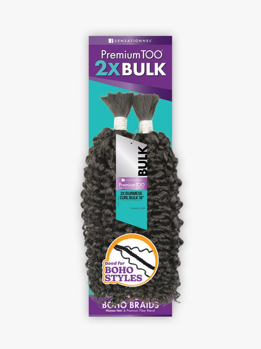 SENSATIONNEL Premium TOO Bulk Hair - 2X BURMESE CURL BULK 18"