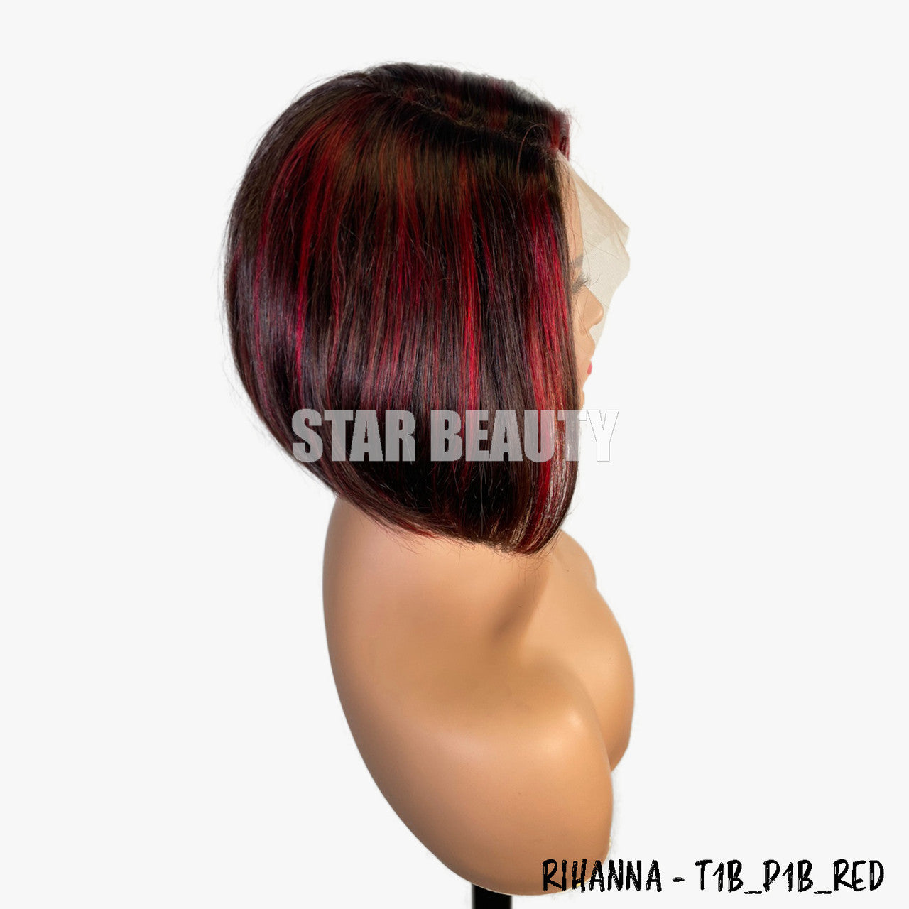 Bellatique 100% Human Hair I-Part Lace Wig - RIHANNA (T1B/P1B/RED) - product image 3