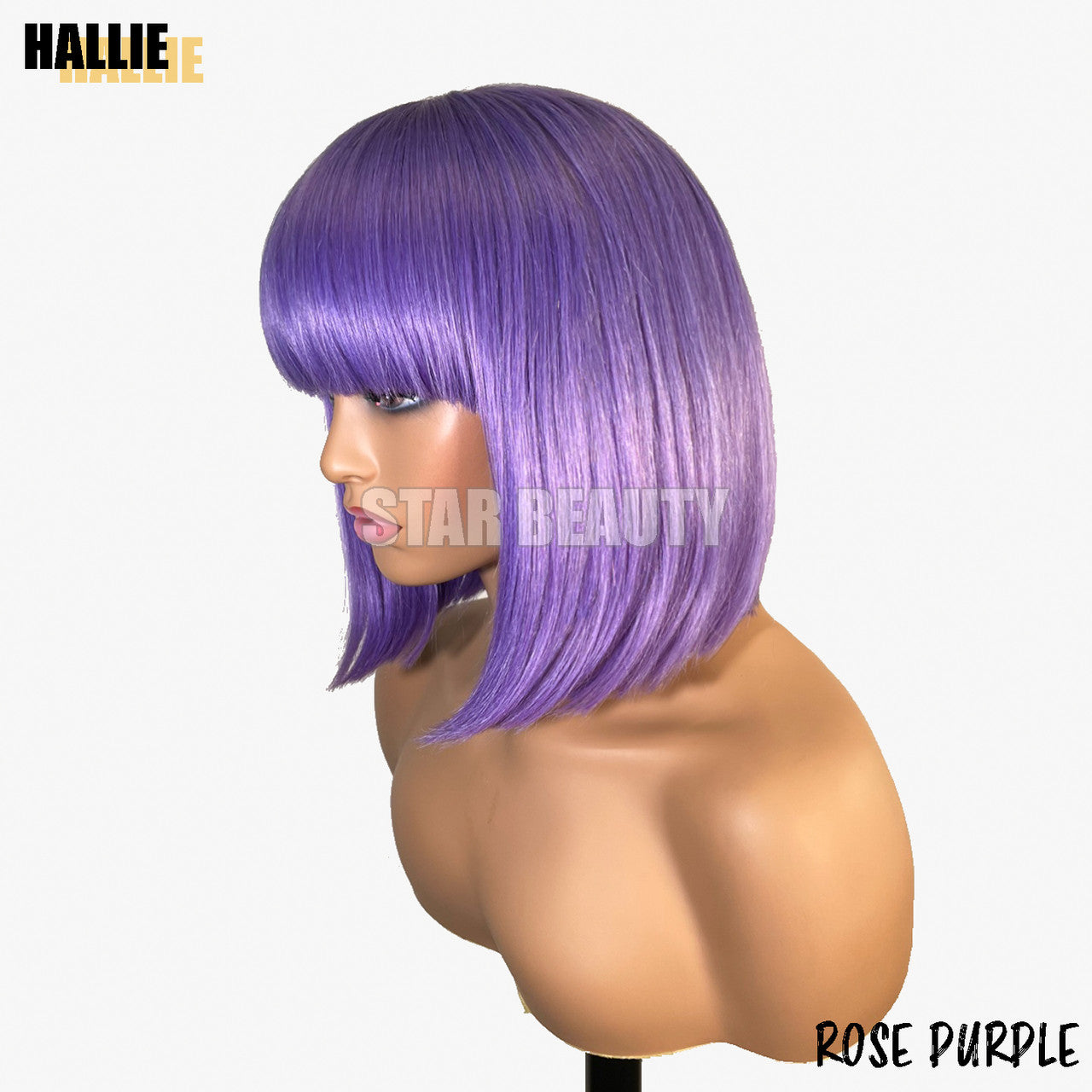 Bellatique 100% Human Hair Full Wig - HALLIE(ROSE PURPLE) - product image 3