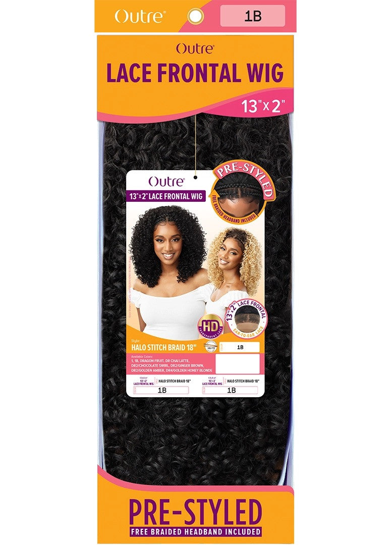 OUTRE Synthetic 13x2 HD Lace Front Wig - Halo Stitch Braids 18" - product image 5
