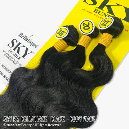 SKY 100% Virgin Human Hair Multi Pack - Body Wave [#Natural Black] (10"- 30") - product image 3