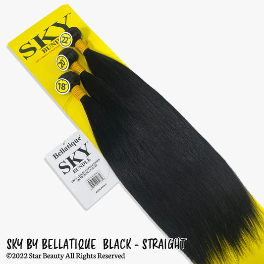 SKY 100% Virgin Human Hair Multi Pack - Straight [#Natural Black] (10"- 30")