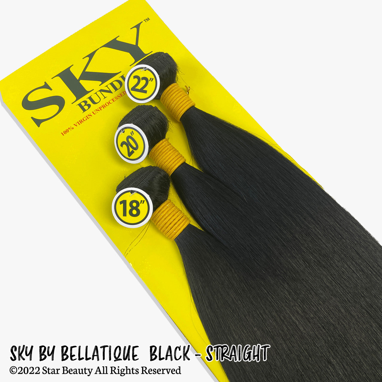 SKY 100% Virgin Human Hair Multi Pack - Straight [#Natural Black] (10"- 30") - product image 3