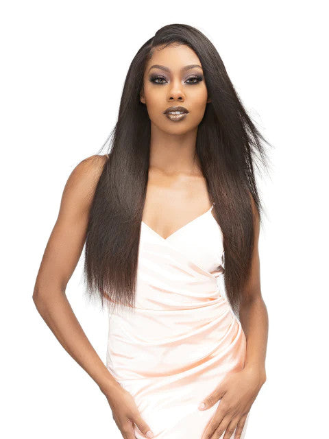 JANET COLLECTION Melt Blue 100% Human Hair NATURAL STRAIGHT Weave 3pcs + 4x5 Free Part Closure Multi Pack - product image 3