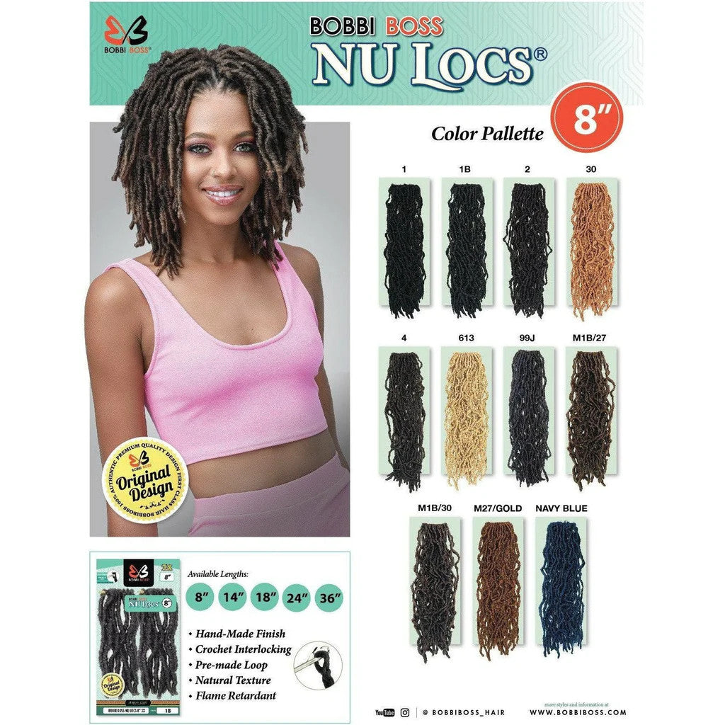 Bobbi Boss Synthetic Crochet Braids - Nu Locs 8" 2X