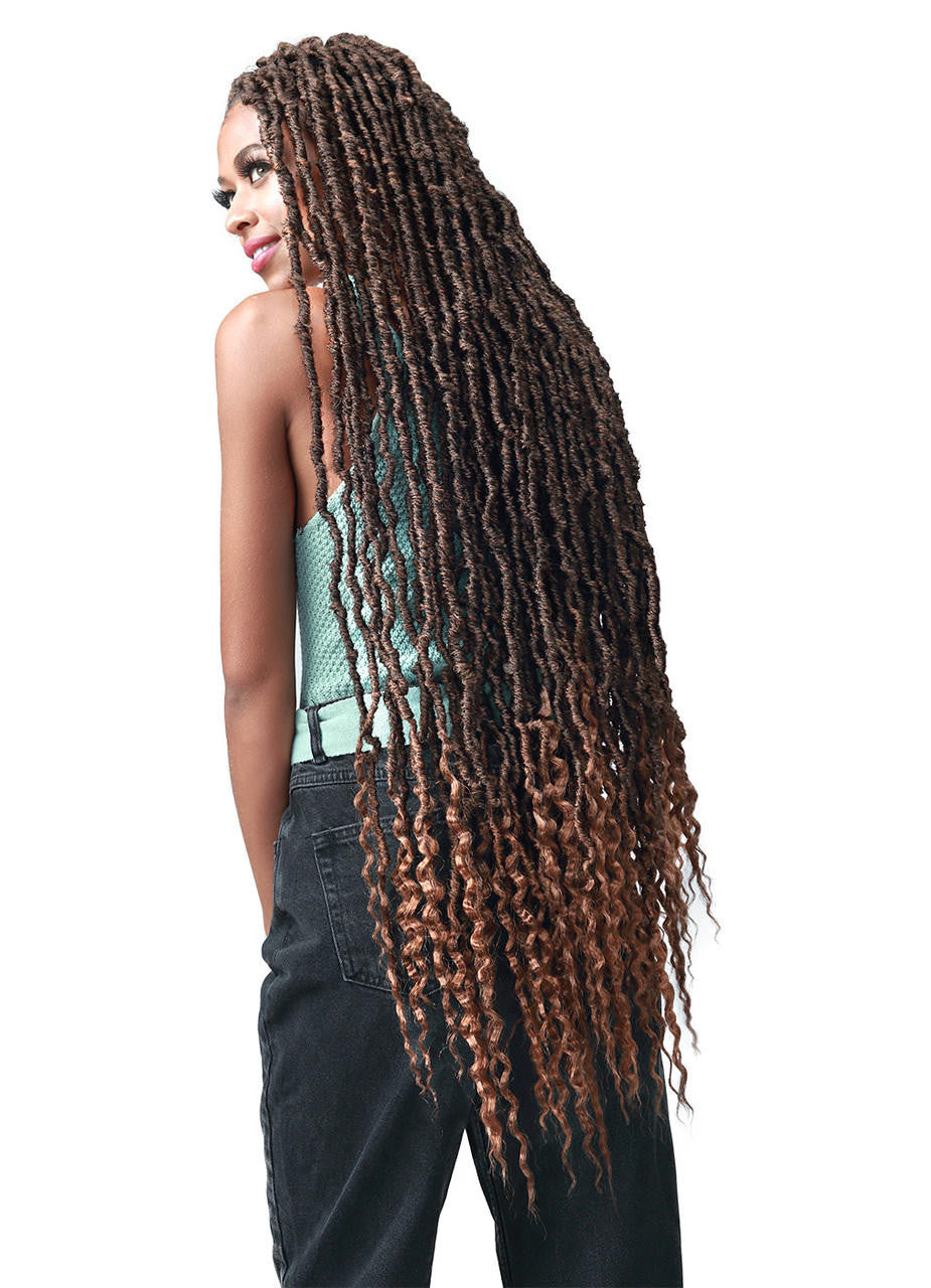 BOBBI BOSS Synthetic Crochet Braid Locs - NU LOCS FRENCH TIPS 36 2x BNULCFT-36