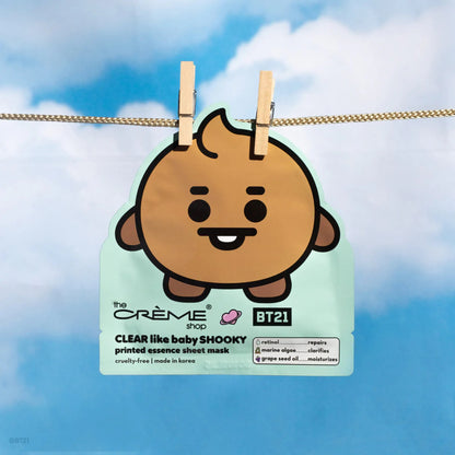 THE CREME SHOP CLEAR Like Baby SHOOKY Printed Essence Sheet Mask