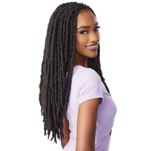 SENSATIONNEL Synthetic Lulutress Pre Looped Crochet Braid 2X Skinny Butterfly Locs 18"