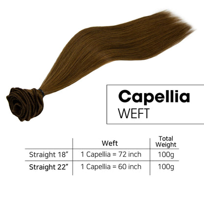 Hair Couture 100% Human Hair Extensions Avanti 9pcs Clip-ins - CAPELLIA WEFT