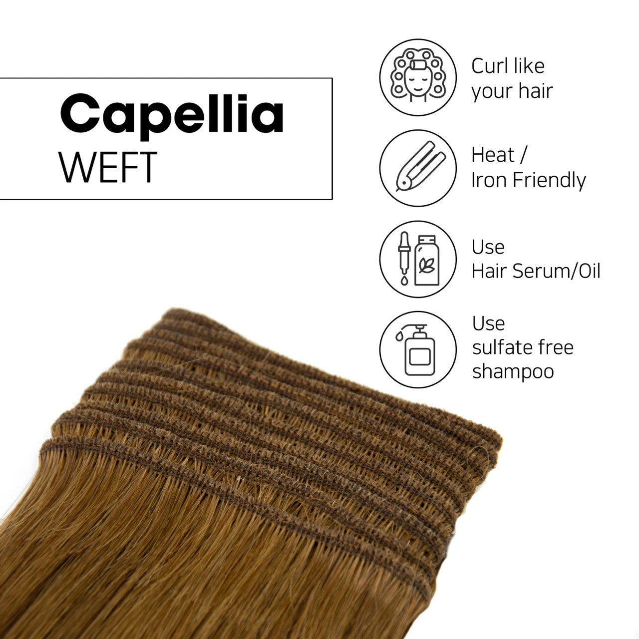 Hair Couture 100% Human Hair Extensions Avanti 9pcs Clip-ins - CAPELLIA WEFT