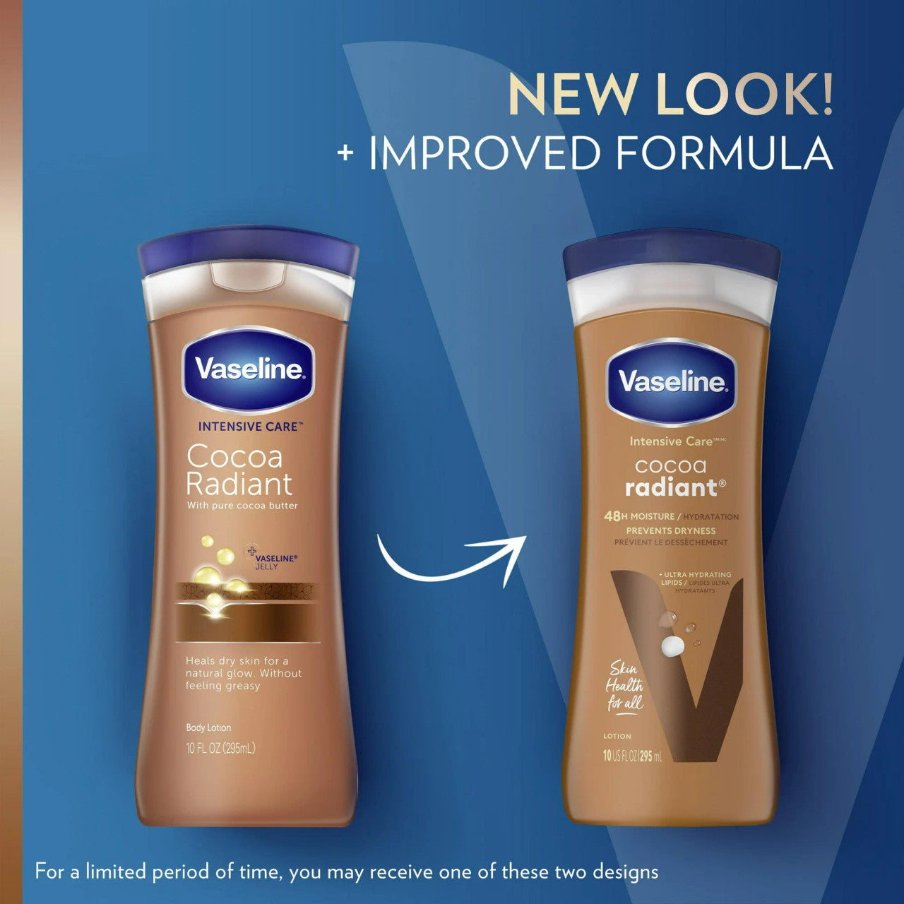 VASELINE Intensive Care Radiant Non Greasy Body Lotion - Cocoa (11 oz)
