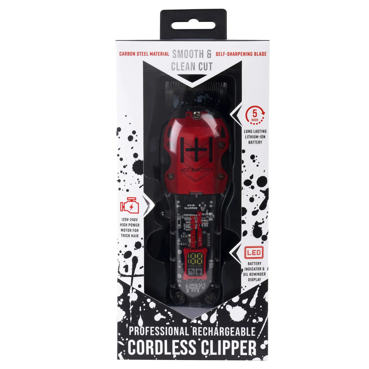 Annie Hot & Hotter Professional Rechargeable Clippers Black Venom