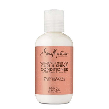 Shea Moisture Coconut & Hibiscus Curl & Shine Conditioner Travel Size  (3.2 oz)