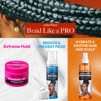 RED Styler Fixer Braiding Gel – Extreme Hold