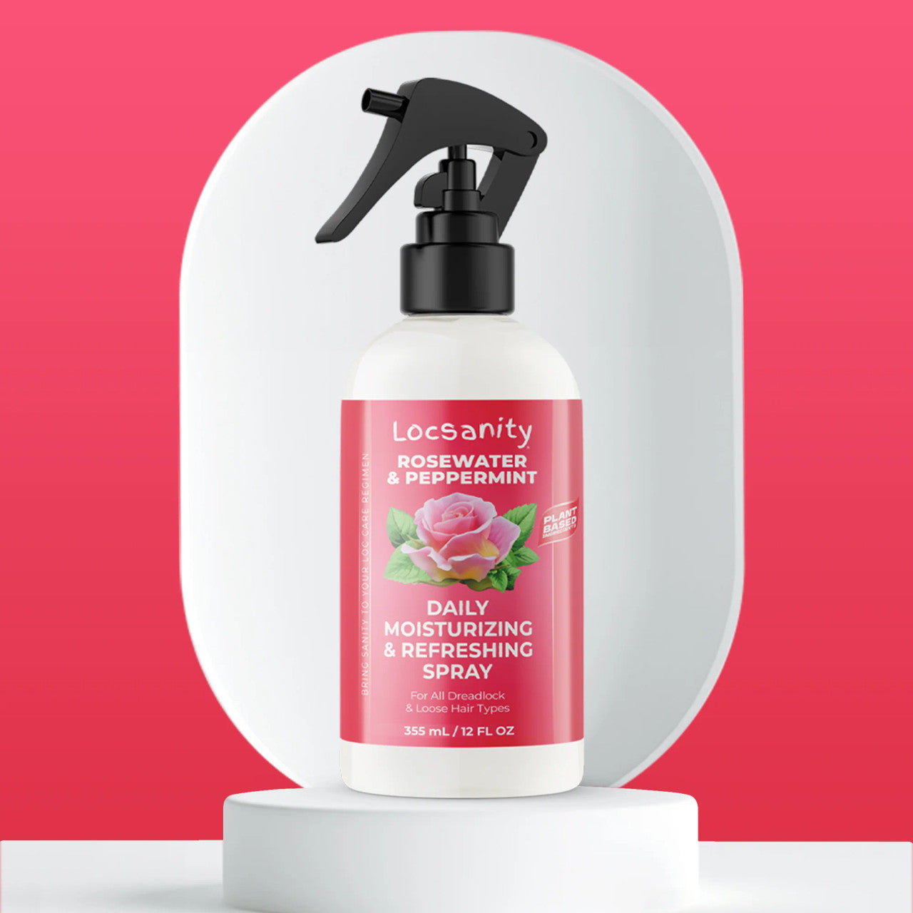 LOCSANITY Rosewater & Peppermint Daily Moisturizing Refreshing Spray (8 oz)