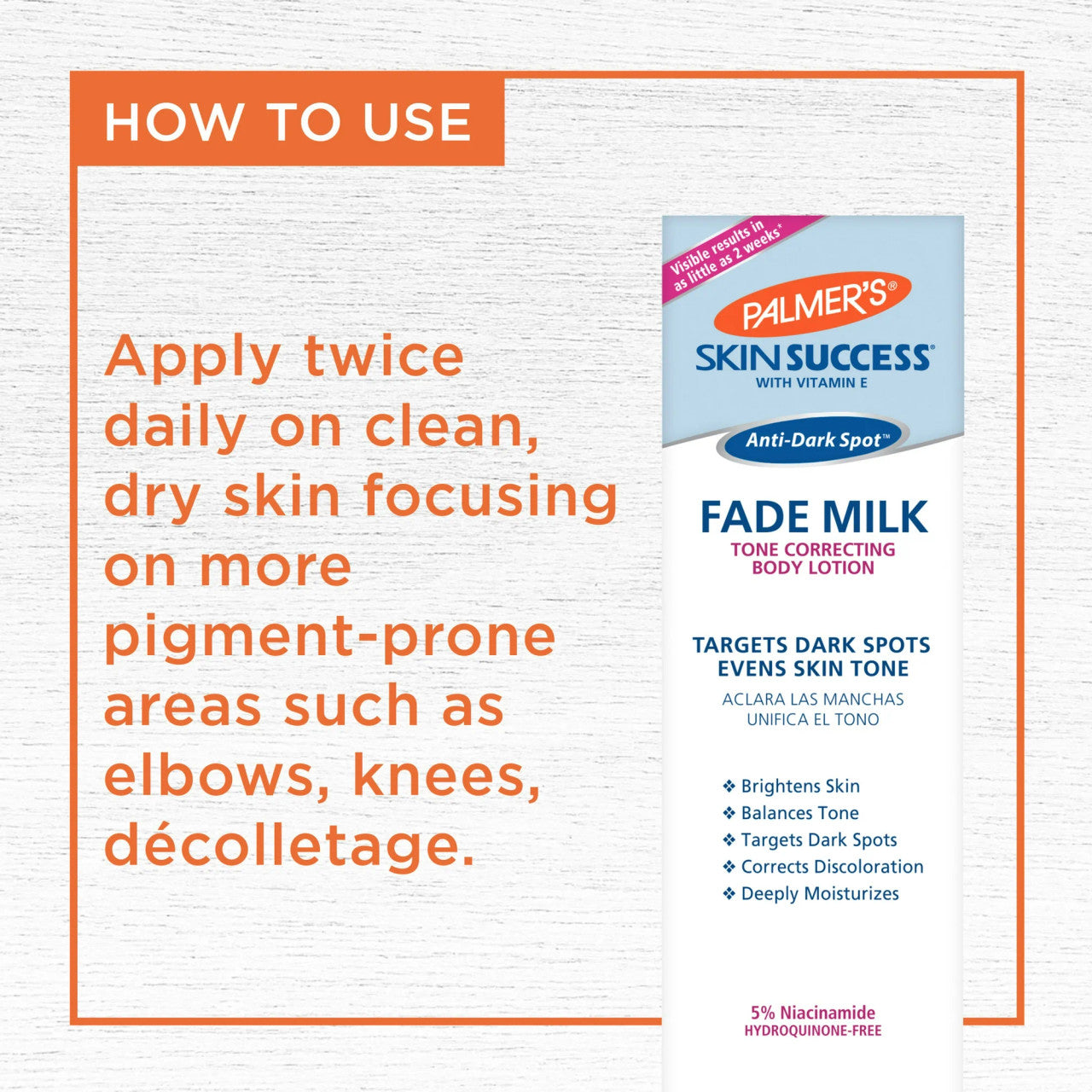 Palmers Skin Success Fade Milk Tone Correcting Body Lotion (8.5 oz)