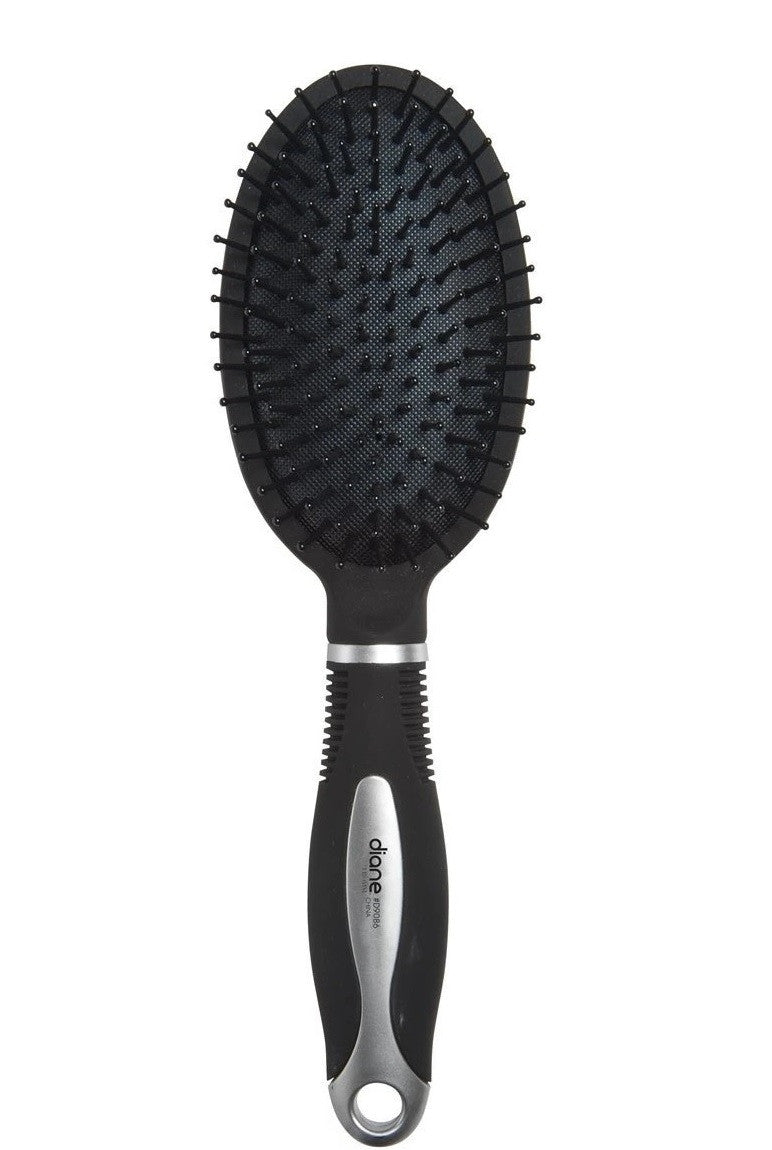 DIANE Black and Silver Paddle Brush