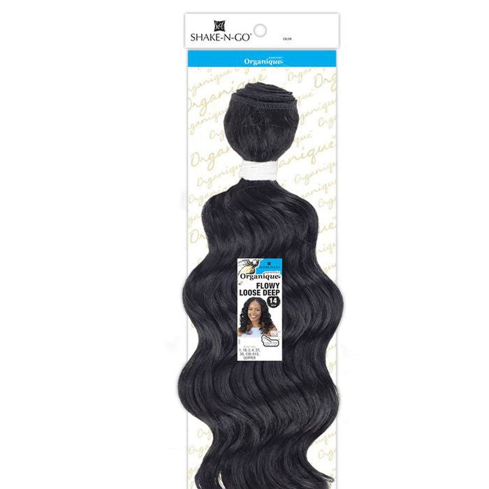 SHAKE N GO Organique  Mastermix Weave - FLOWY LOOSE DEEP 14"