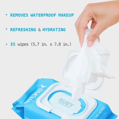 KISS Micellar Waterproof Makeup Removing Wipes - Witch Hazel