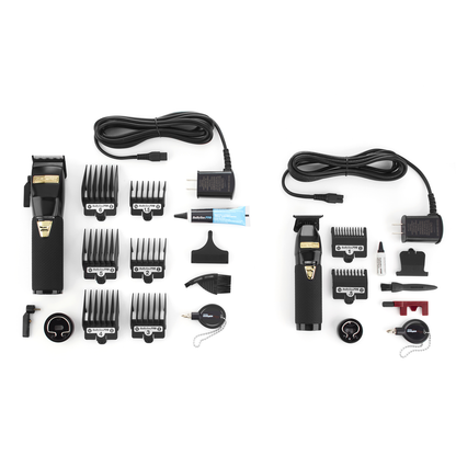 BaBylissPRO LimitedFX Boost+ Collection with Clipper, Trimmer & Charging Base Set - Black