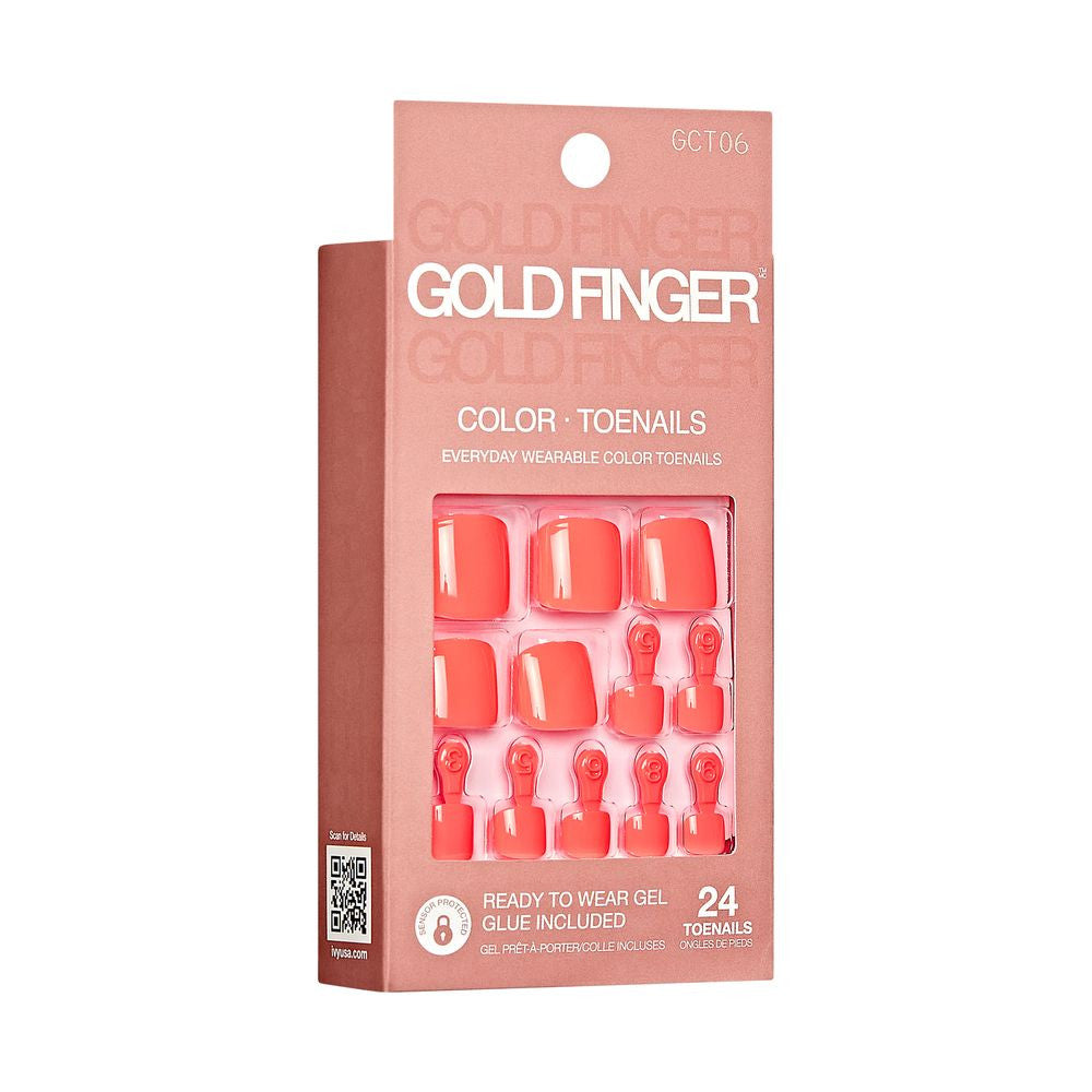 Kiss Gold Finger Solid Color Toenails - STORY LINES