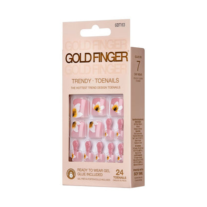 Kiss Gold Finger Solid Color Toenails - HONEY DAISY